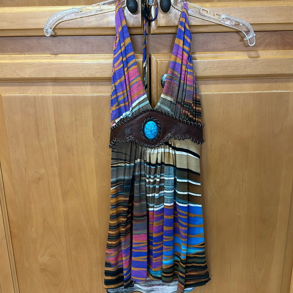 Sky halter country top